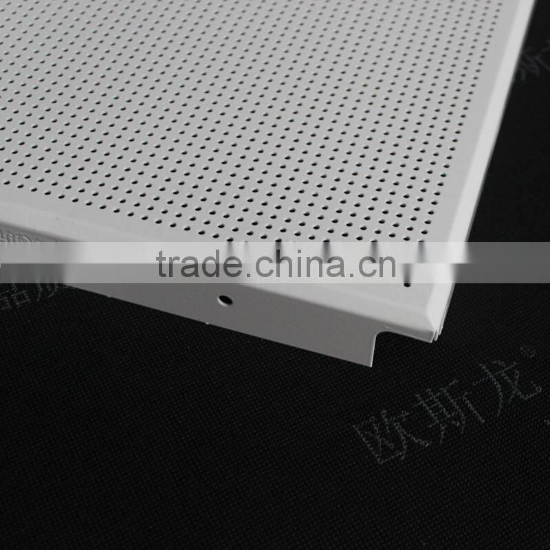 Sound Absorption Grey Powder Coated Aluminum Perforated Acoustic Clip in Ceiling Panel