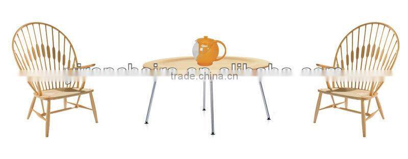 wooden round table with metal leg home furniture Dining Table coffee table