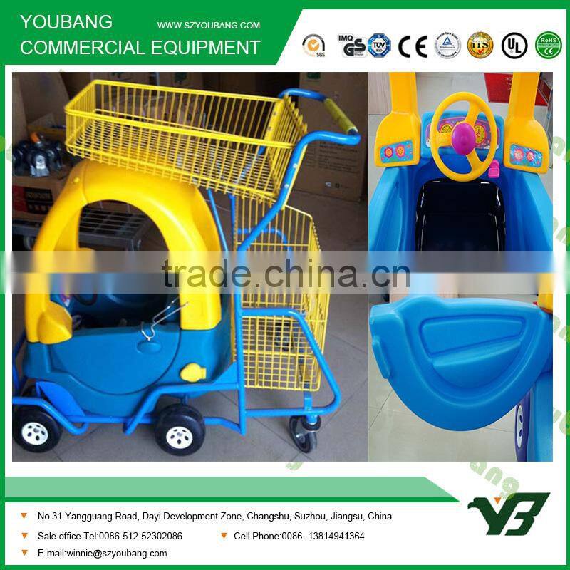 Colourful Children Shopping Trolley with Flag