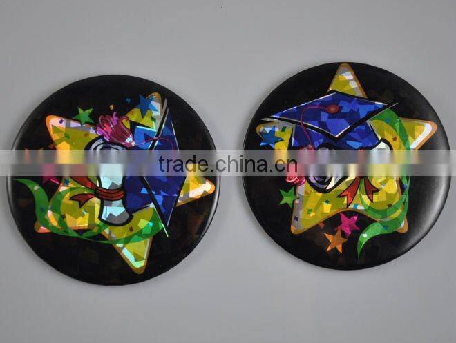 badge button with safety pin