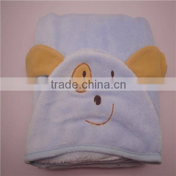 Soft plain dyed embroidered baby quilt blanket wholesale