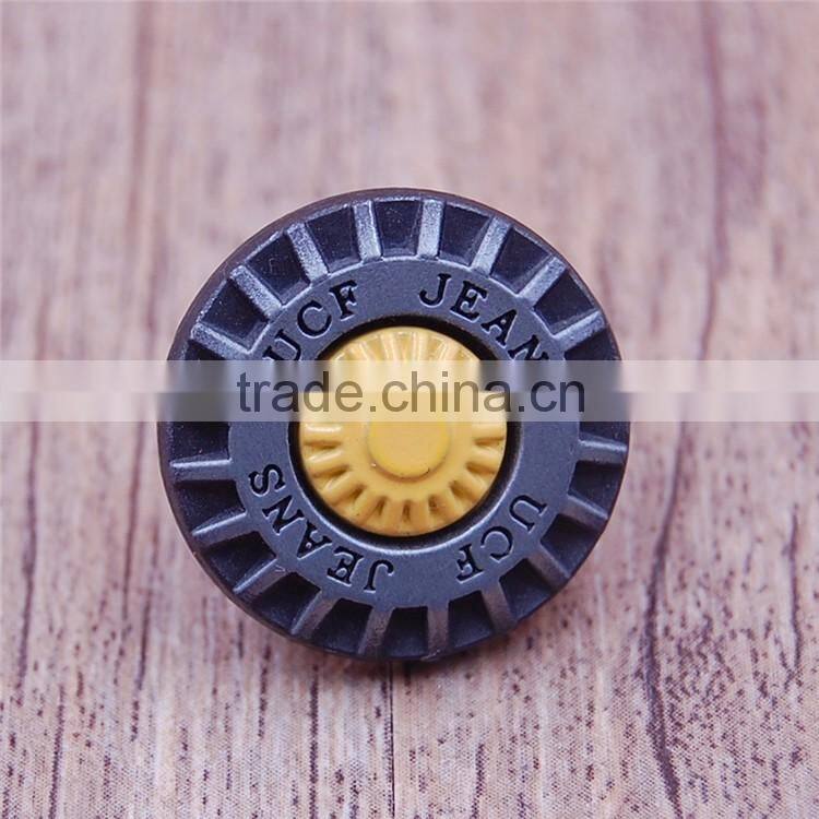 Wholesale fashion usa embossed jean clothing large metal buttons