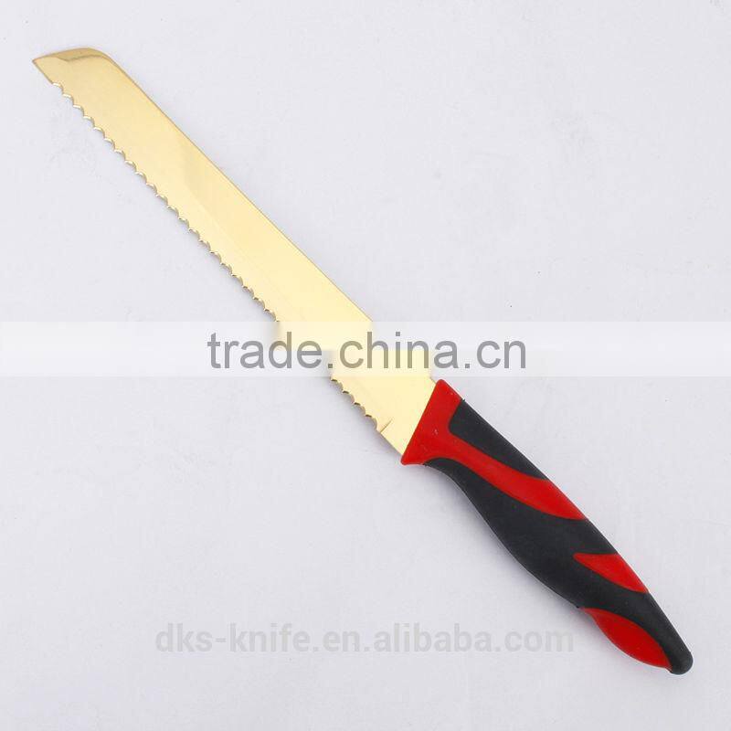 KP1301TG Titanium Coating Stainless steel 6pcs Aryklic Block colored kitchen knife