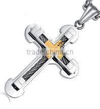 New Hot Wholesale Gold Cross Jesus pendant Jewelry 2012