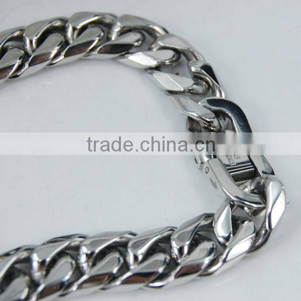 Stainless steel cuban link bracelets bangles gold plated customize bracelets