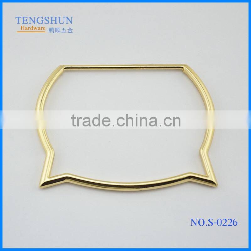 cat shaped metal frame for handbag or backpack