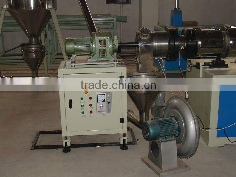 PVC plastic powder granulator hot-cutting twin screw extruder