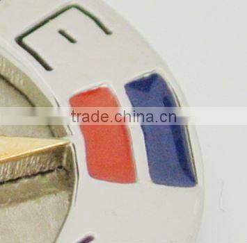 Stainless Steel Enamel Cutout Compass Pendant Necklace