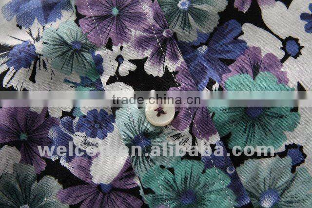 Satin 100% cotton long sleeve latest brand design European style slim fit floral pattern casual fancy fashion men printing shirt