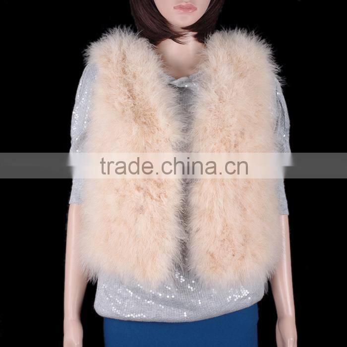 Women's Coat Real Ostrich Feather Vest Stylish women's Ostrich vest KZ150121