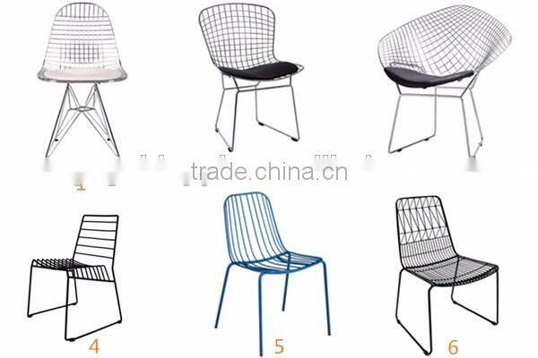 Replica Harry Bertoia Wire Chair, metal wire dining chair