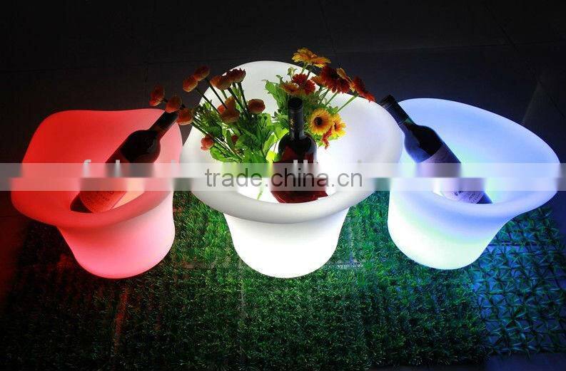 led lighted plastic ice bucket