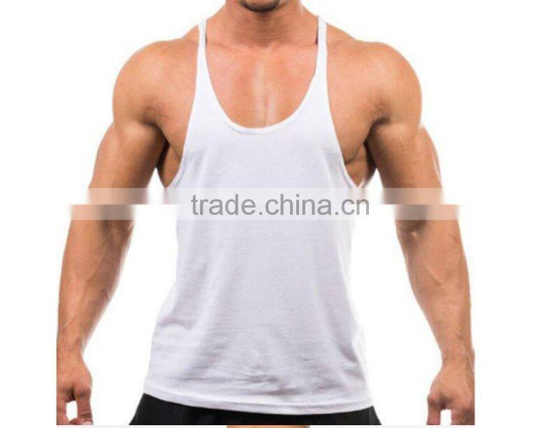 100% polyester quick dry dri fit mens stringer tank top custom design factory price