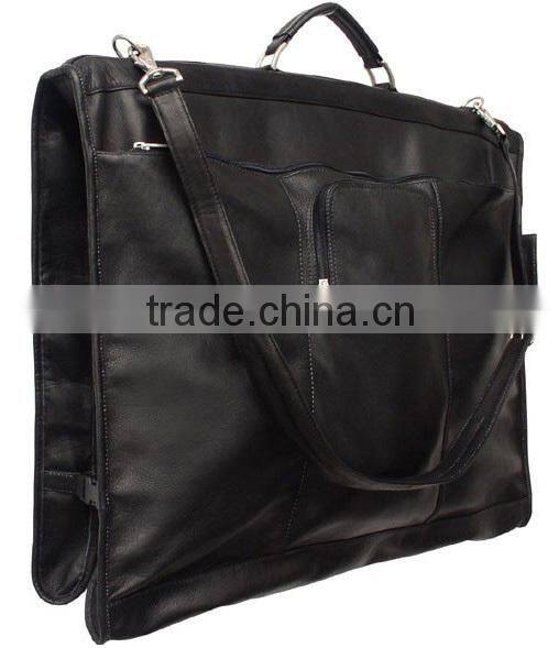 Black Leather Garment Bag,Suit Covers,Travel Bag