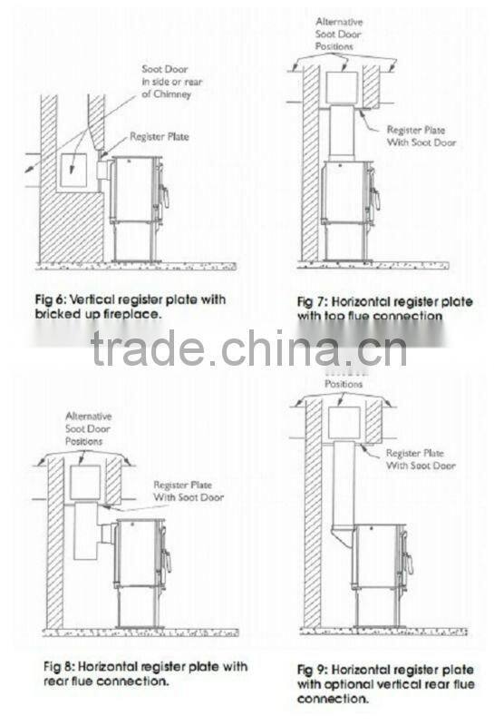 cast iron insert wood coalburning fireplace
