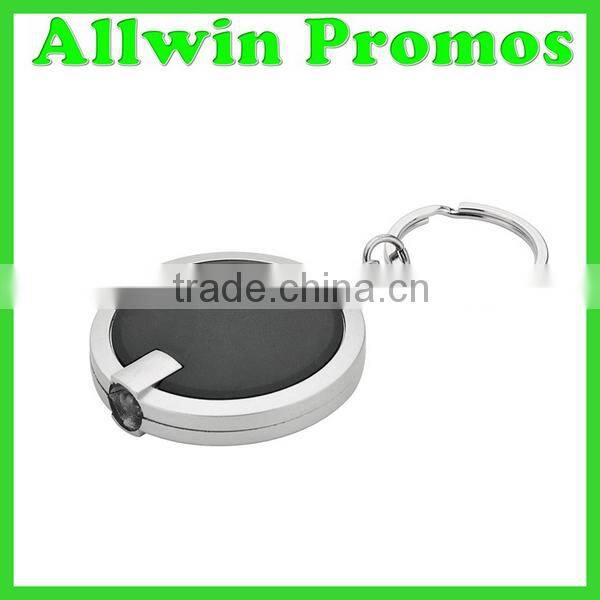 Promotional Plastic Round LED Key Chain