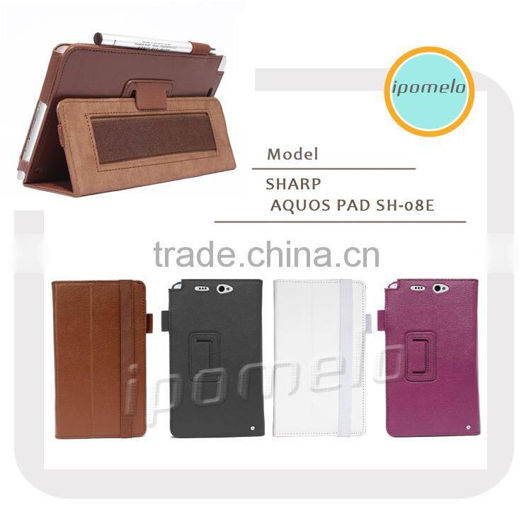 Wholesale leather tablet case for Sharp AQUOS PAD SH-08E