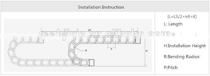 Weight Bearing nylon cable tray chain/ cable drag chain