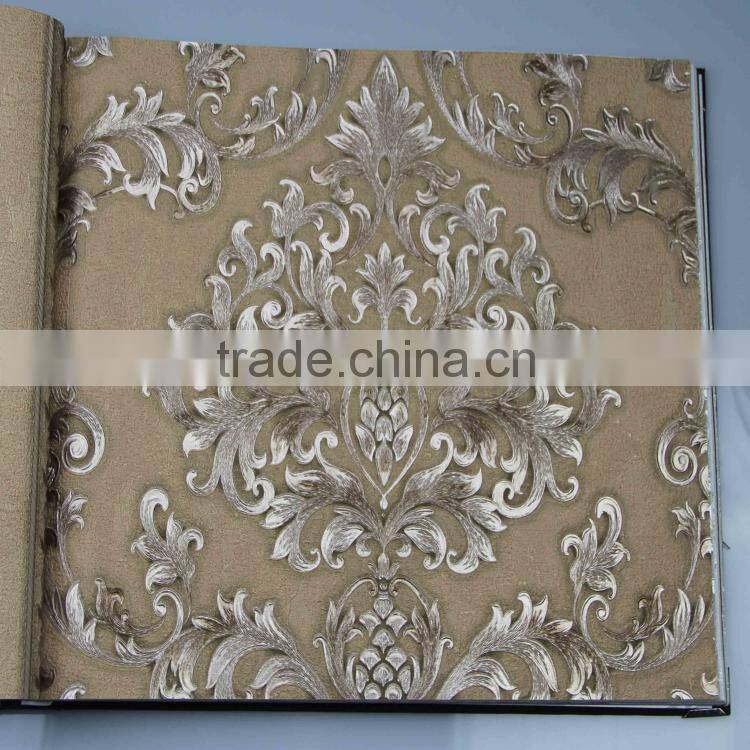 new catalog of 2014 pvc deep embossed wallpaper Italian style Alpha 80101 waterproof soundproof