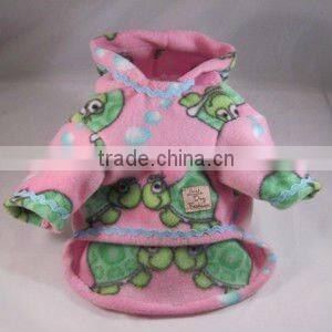 Warm Pink Dog Fleece Pullover Hoodies