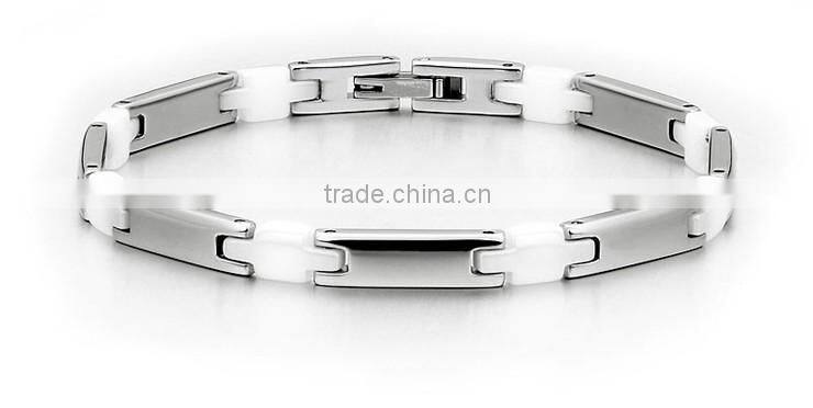 Magnetic link powerd bracelet for woman's stainless steel with magnets ,germanium,negative ion