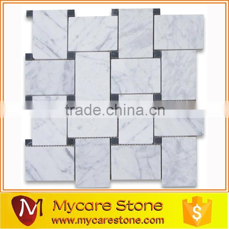 natural Beige marble mosaic tile polished surface