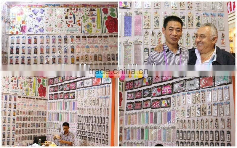 national flag shape crystal strass cell phone sticker