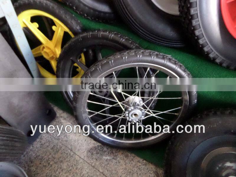 16"solid rubber powder wheel ,firewood cart wheel