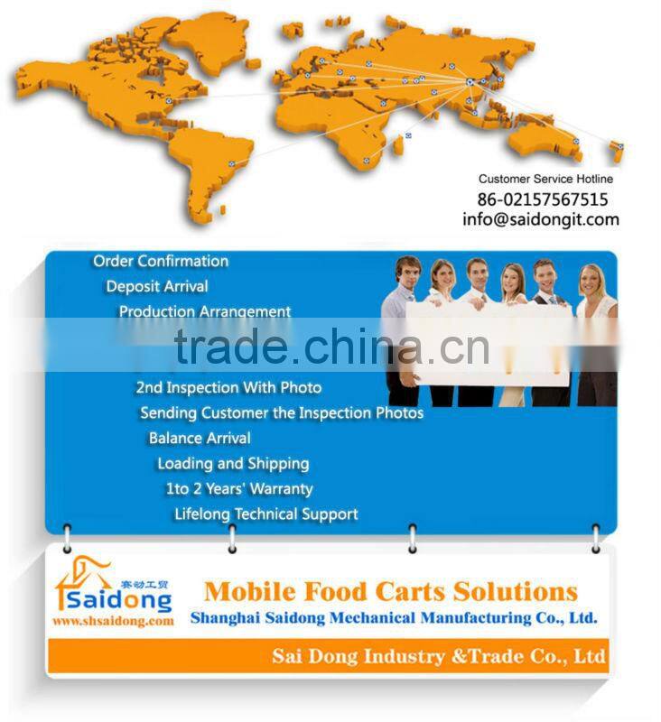 Producing Modern and luxury made in china mobile food cart/fast food van/food trailer for mobile food cart