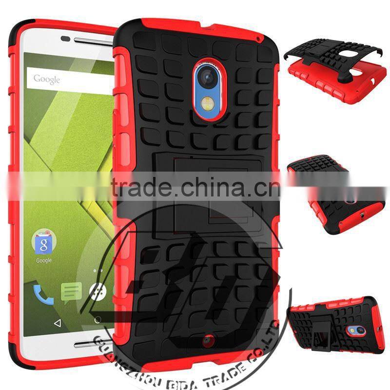 For Motorola Moto X Play heavy duty armor kickstand TPU+PC 2 in 1 case for Motorola Moto X Play hard case fast delivery