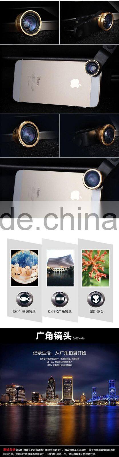 Universal Clip 180 fish eye Mobile Phone lens kit for phone, for camera, for fish eye lens