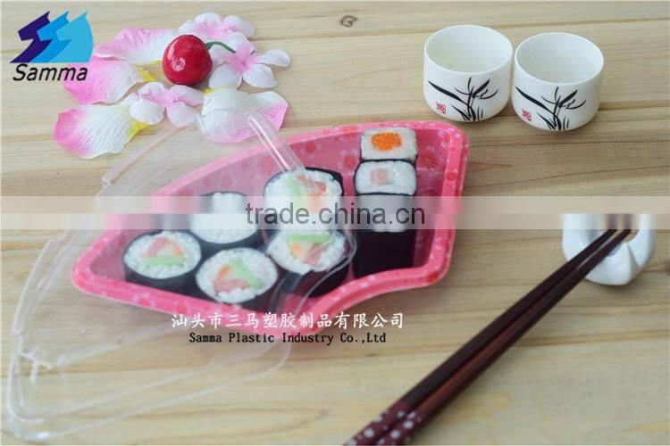 SM5-3101 PS Tray and BOPS Lid Plastic Sushi Boxes