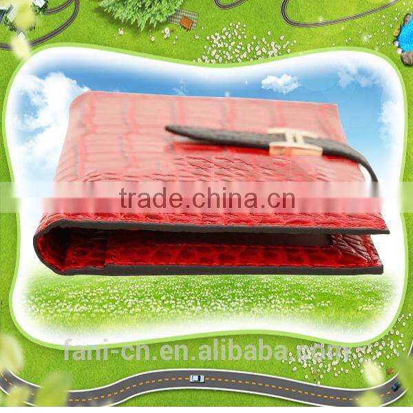 Fani PU/genuine snake skin leather wallet for women with belt clip design