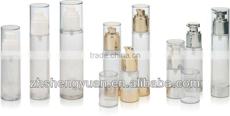 reusable plastic airless cosmetic package
