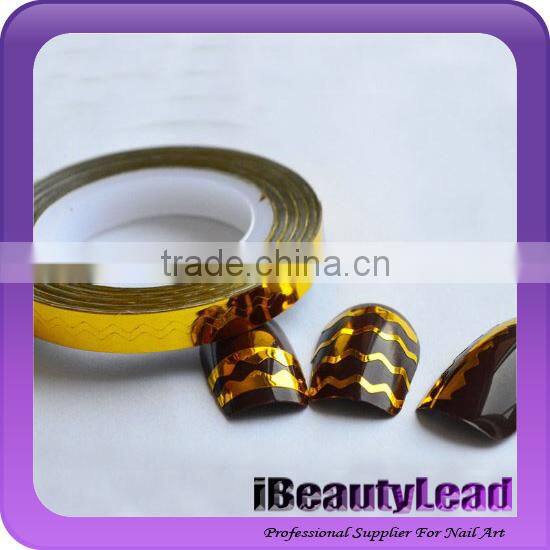 New coming 12 colors wave striping tapes nail tapes