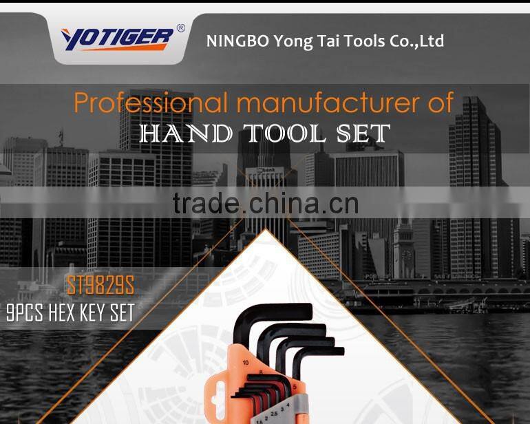 9pcs All Hand Tools Names Hardware Tool of Hex Key Set