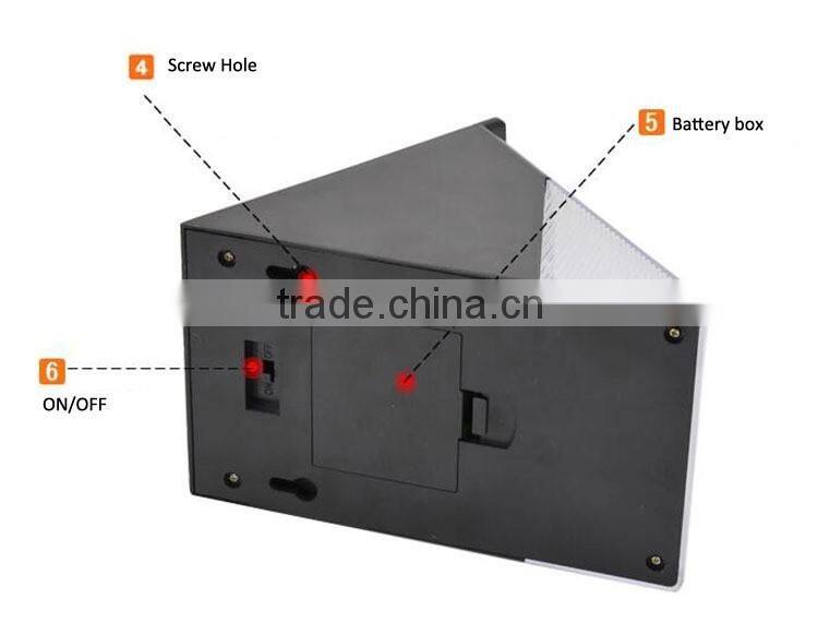 12 led triangle shell 240lm high brightness IP65 PIR sensor solar led wall light