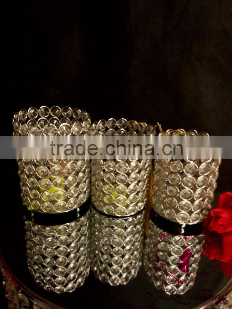 New designed factory crystal candle holder wedding favors wedding table Christmas