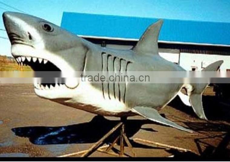 Theme park Decoration fiberglass artificial shark statue