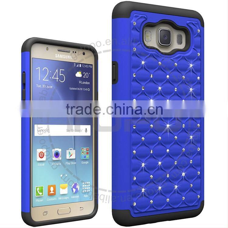 Bling Diamond Phone Case Combo Sky Star PC Silicone Case for Samsung galaxy J7 J710