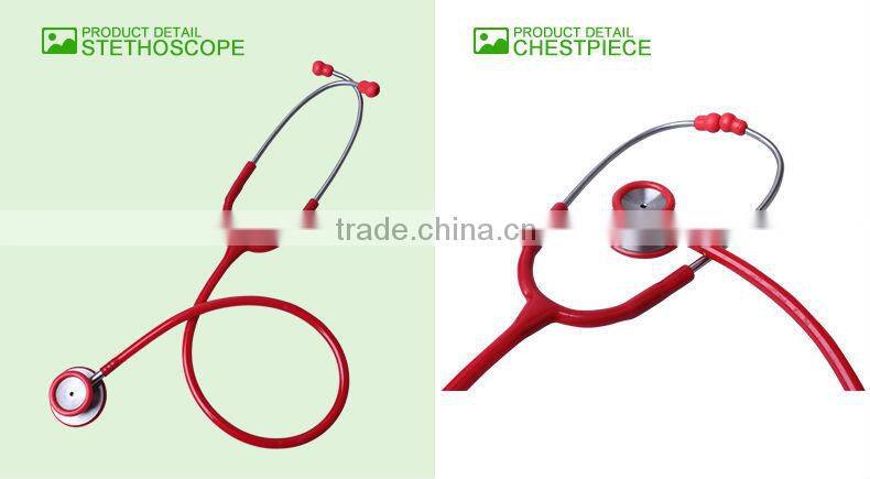 Stainless steel dual head chestpiece stethoscope