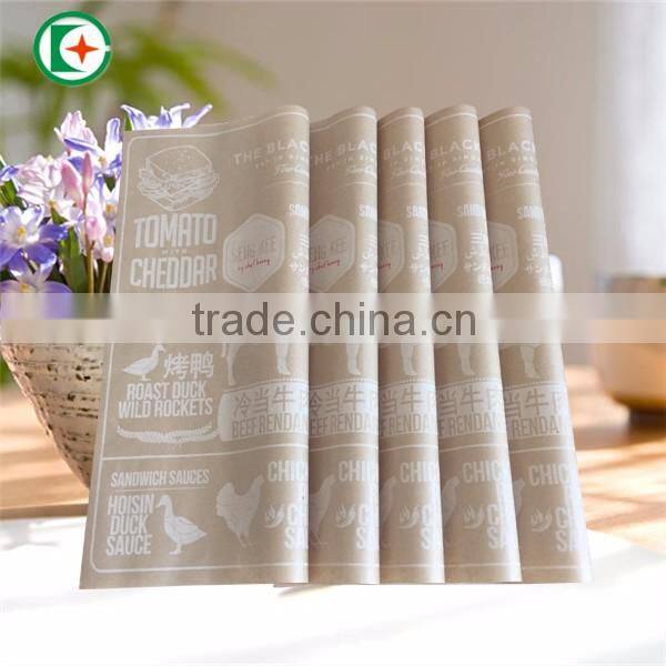 Brown kraft paper for fast food packaging and wrapping