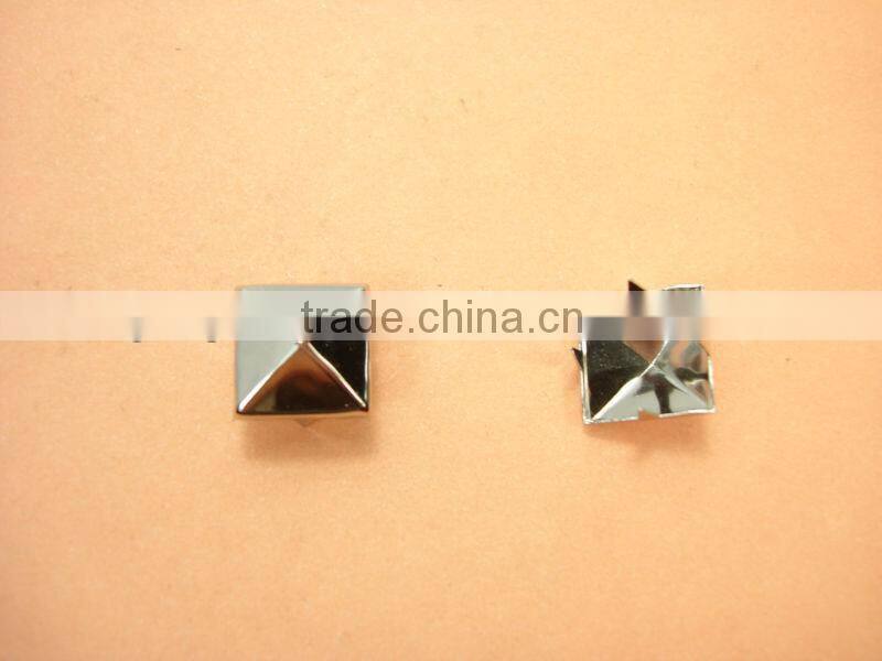 fashion wholesale decorative rivets Handbag squar pyramid rivet 13mm with 4 leg
