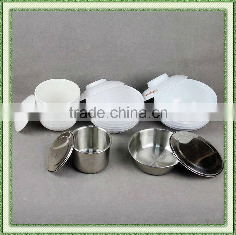 melamine cover bowls and stainless steel inner bowl