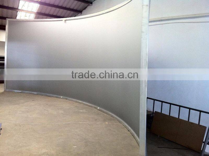 2016 curved screen fixed frame projector screen
