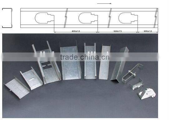 Metal / Steel 0.4 - 1.2mm Stud Roll Forming Machine for Light Steel Stud and Track