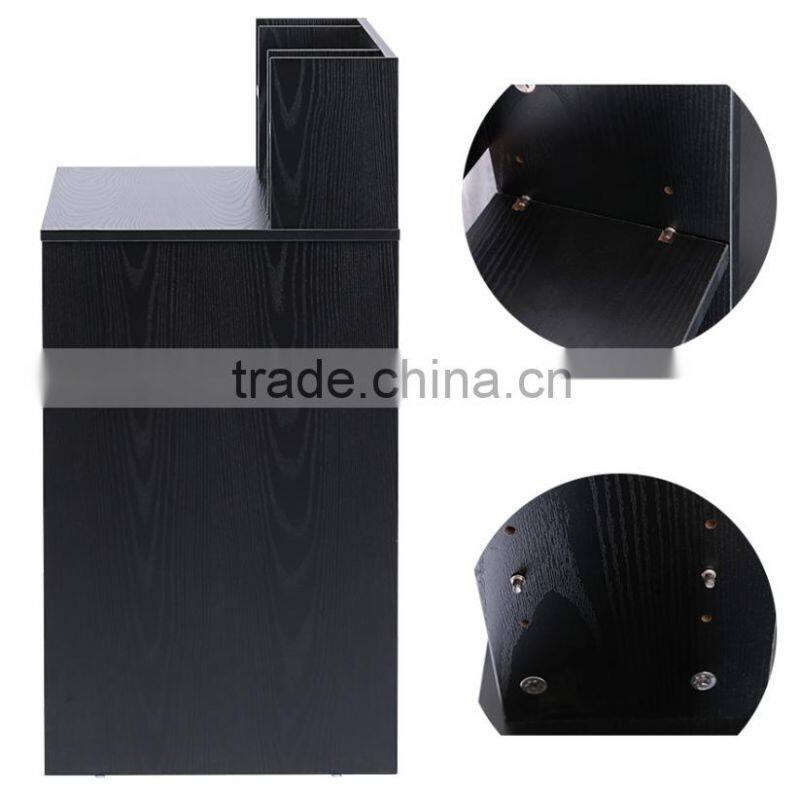 Modern Computer workstation Desk With Storage Shelves/Black