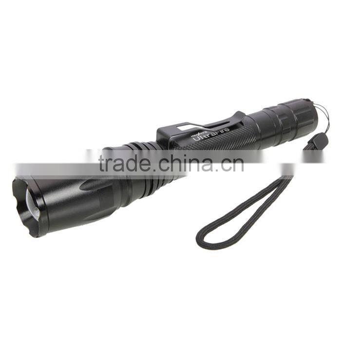 XML-T6 LED 5 Mode Focusing LED Torch Flashlight Black