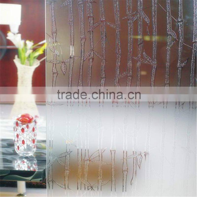 decorative Patterned acid etched glass production