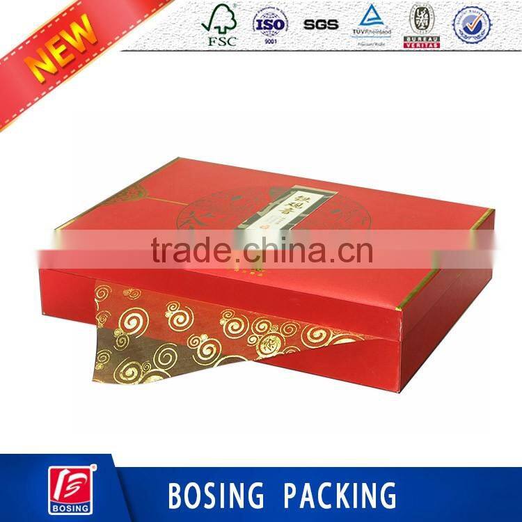 foldable paperboard packaging tea box with inner tray